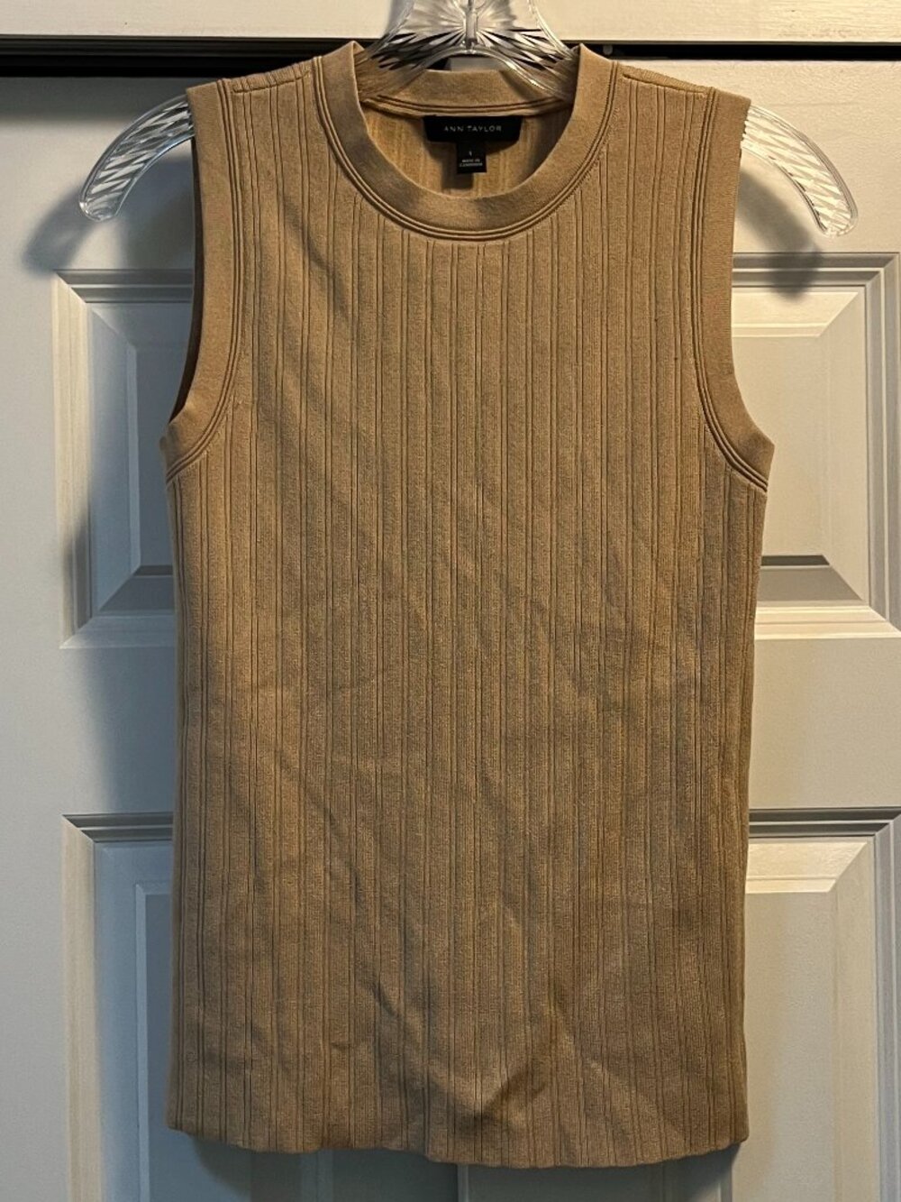 Ann Taylor Ribbed Sweater Shell In Baquette S - Picture 2 of 4